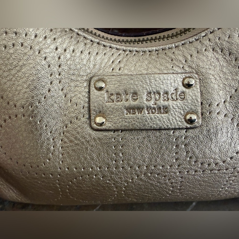 Kate Spade Metallic Gold Shoulder Bag - Picture 3 of 7